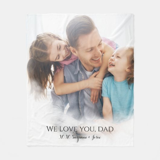 Vatertag Vater Custom Foto Fleecedecke (Vorderseite)