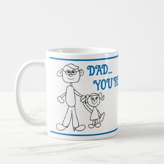 Vatertag Vater Daughter Hero Kaffeetasse (Links)