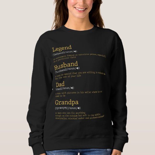 Vatertag - Vater Definition - Legend Husband Vater Sweatshirt (Vorderseite)