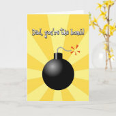 Vatertag, Vater, du bist die Bombengrüßkarte Karte (Gelbe Blume)