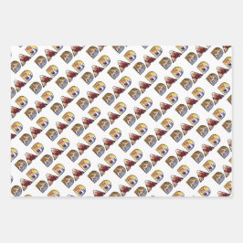 Vatertag Vater Foto Collage Custom Muster Geschenkpapier Set