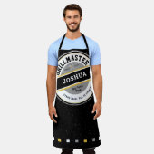 Vatertag Vater Grill Master Schürze auf Schwarz (Getragen)