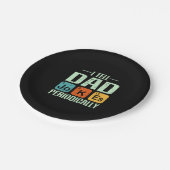 Vatertag - Vater Jokes Pappteller (Schrägansicht)