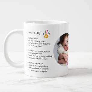 Vatertag Vater POEM halten meine Hand Daddy FOTO G Jumbo-Tasse