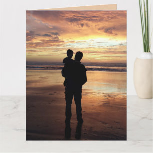 VATERTAG VATER & SOHN SONNENUNTERGANG STRAND KARTE