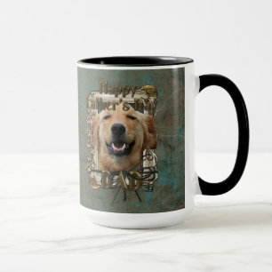 Vatertag VATER Stein-Tatzen-goldener Retriever Tasse