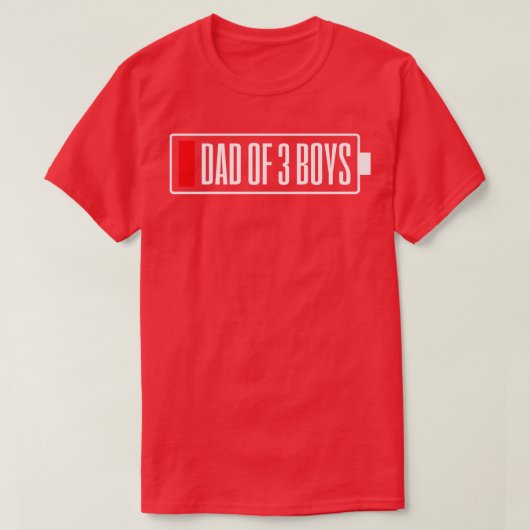 Vatertag Vater Three Boys T-Shirt (Design vorne)