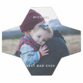 Vatertag Vater-Tochter Benutzerdefinierte Foto-Nac Fußball (Flach)