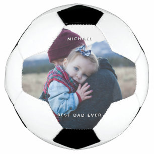 Vatertag Vater-Tochter Benutzerdefinierte Foto-Nac Fußball