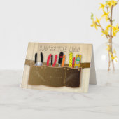 Vatertag, Vater, Toolbelt und Tools Karte (Gelbe Blume)