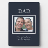 Vatertag Vater und Sohn Foto Fotoplatte (Vorderseite)