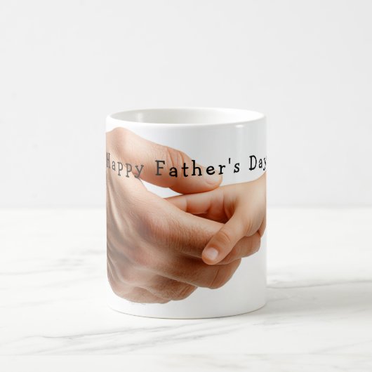 Vatertag, Vater und Sohn lieben Hände Kaffeetasse (Mittel)