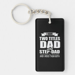 Vatertag Vater und Step Vater ich Rock sie Schlüsselanhänger