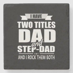 Vatertag Vater und Step Vater ich Rock sie Steinuntersetzer