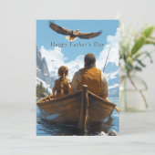 Vatertag Vater und Tochter beim Angeln (Stehend Vorderseite)
