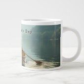 Vatertag, Vater und Tochter Rowboat Lake Jumbo-Tasse (Rechts)