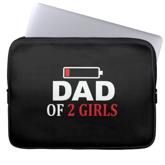 Vatertag Vater von 2 Mädchen Laptopschutzhülle (Vorderseite)