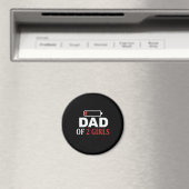 Vatertag Vater von 2 Mädchen Magnet (In Situ (Geschirrspüler))