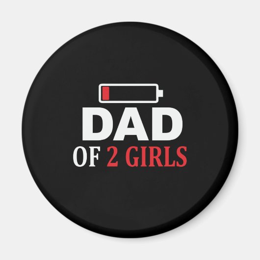Vatertag Vater von 2 Mädchen Magnet (Vorne)