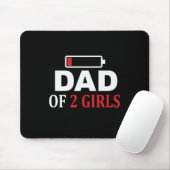Vatertag Vater von 2 Mädchen Mousepad (Mit Mouse)