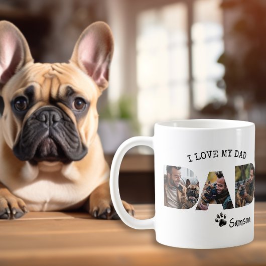 Vatertag Vater von Dog-Foto-Vorlage Kaffeetasse