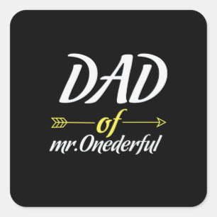 Vatertag Vater von Mr. Onederful Quadratischer Aufkleber