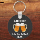 Vatertag Vater World's Best Ever Monogram Schlüsselanhänger (Vorderseite)