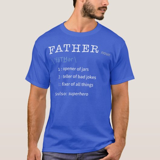 Vatertag Vater Wörterbuch Vatertag T-Shirt (Vorderseite)