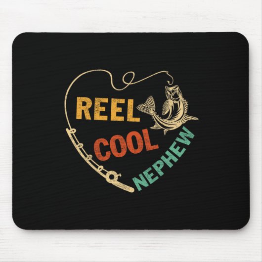 Vatertag Vintage Fischerei Rolle Cool Nephew Mousepad (Vorne)