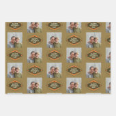 Vatertag Vintages Foto Wrapping Paper Sheet Geschenkpapier Set (Vorderseite 2)