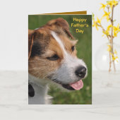 Vatertag vom Hund Karte (Gelbe Blume)