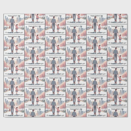 Vatertag von eigenem Text Geschenkpapier (Flach)