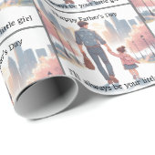 Vatertag von eigenem Text Geschenkpapier (Rolleneckpunkt)