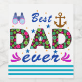 Vatertag Weinetikett (Einzelnes Label)