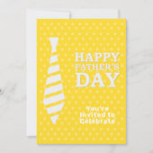 Vatertag Weiße Krawatte Gelbe Punkte Abendessen Pa Einladung (Vorderseite)