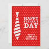 Vatertag Weiße Krawatte Rote Punkte Abendessen GRI Einladung (Vorderseite)