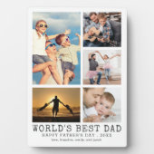 Vatertag WELT BEST VATER FotoCollage Fotoplatte (Vorderseite)