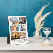 Vatertag WELT BEST VATER FotoCollage Fotoplatte (Seite)