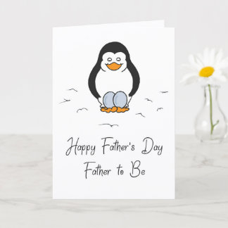 Vatertag werdender Vater von Zwillingen Pinguin & Karte
