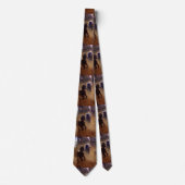 Vatertag Western Pferde Muster Neck Tie Krawatte (Vorderseite)