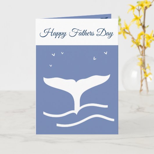 Vatertag Whale Fin oder individualisieren Karte (Gelbe Blume)