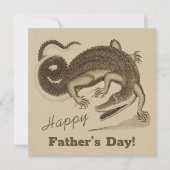 Vatertag Wilde fröhliche, tanzende Krokodilkarte Einladung (Vorderseite)