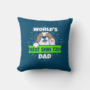 Vatertag Worlds Best Shih Tzu Dog Vater Kissen