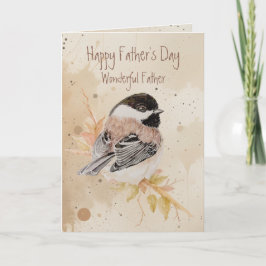 Vatertag, Wunderbarer Vater Chickadee Vogel Karte