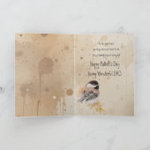 Vatertag, Wunderbarer Vater Chickadee Vogel Karte (Innenseite)