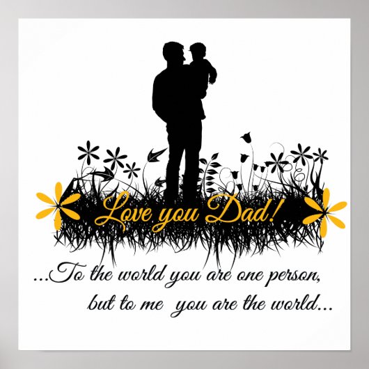 Vatertag Zitat Poster (Vorne)