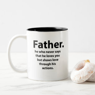 Vätertag Zitat-Typografie Alles Gute zum Vatertag Zweifarbige Tasse