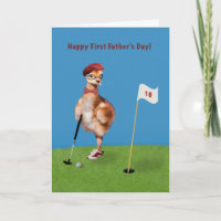 Vatertag, zuerst, Humorischer Vogel Golf spielen