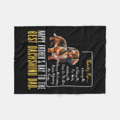 Vatertag zum besten Vater der Dackel - Dackel Fleecedecke (Vorderseite (Horizontal))