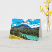 Vatertags-Bergseelandschaft Karte (Gelbe Blume)